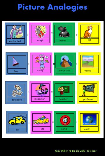 Five Analogy Activities - Book Units Teacher
