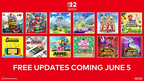 Nintendo Switch 2 free game updates live, patch notes