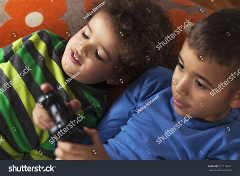 Mixed Race Kids Playing Video Games Stock Photo 251517631 | Shutterstock