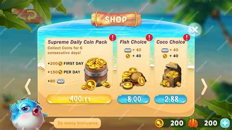 Premium PSD | Shop screen mobile game ui