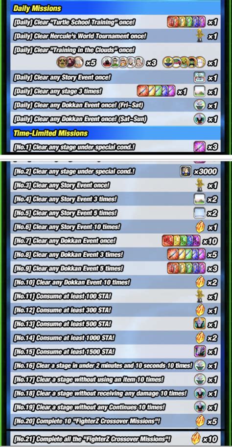 Daily Mission + Time-Limited Missions and Rewards [2018/10/03] : r ...