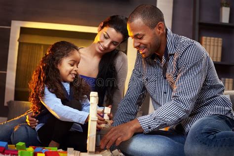 Happy Family Playing Together at Home Stock Photo - Image of 2530, cute ...