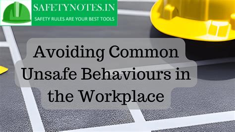 Avoiding Common Unsafe Behaviours in the Workplace - Toolbox Talk