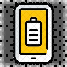 Mobile battery Icon - Download in Colored Outline Style