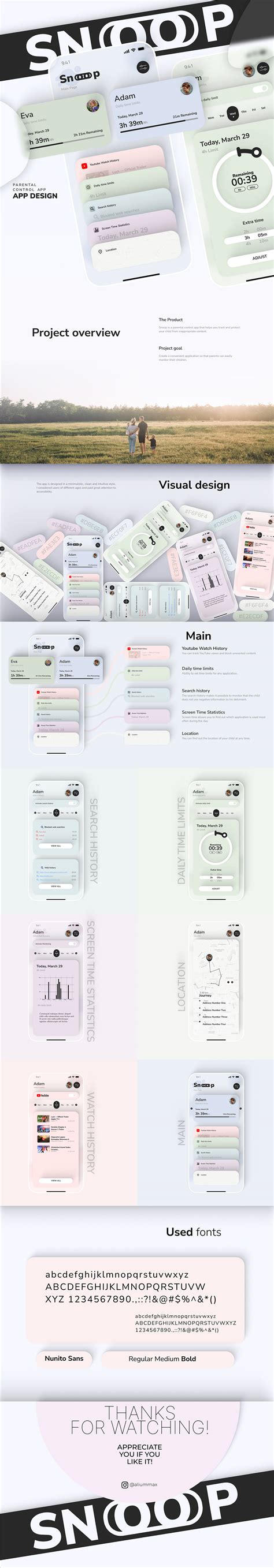 Parental control app Concept UX/UI on Behance