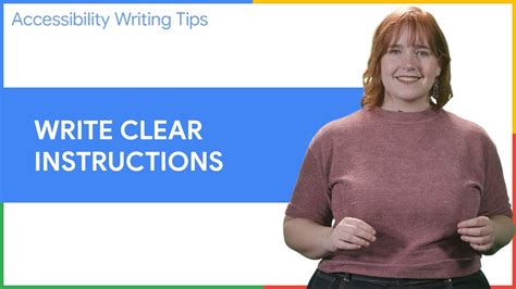 Accessible writing tip | Write clear instructions - YouTube