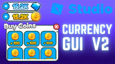 How to Make a currency GUI in Roblox Studio V2 - YouTube