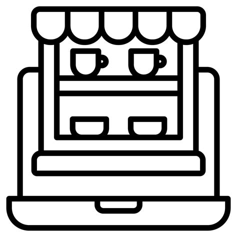 Digital Storefront icon line vector illustration 36379011 Vector Art at ...
