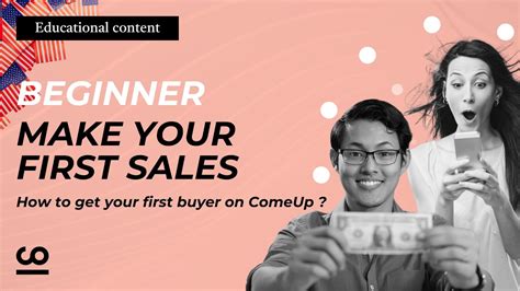 Make your first sales - How to get your first buyer on ComeUp ? - YouTube