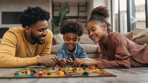 A happy family playing a board game together | Premium AI-generated image