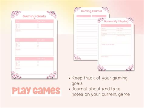 Gaming Planner Cozy Gamer Printable Planner Kawaii Gaming - Etsy