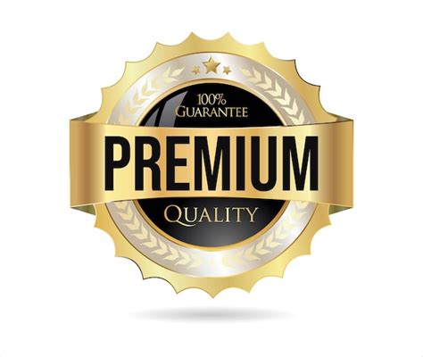 Premium Vector | Premium Quality golden badge isolated on white ...
