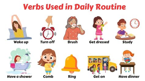 Daily Routines in English | Verbs used in Daily Routines | Daily ...