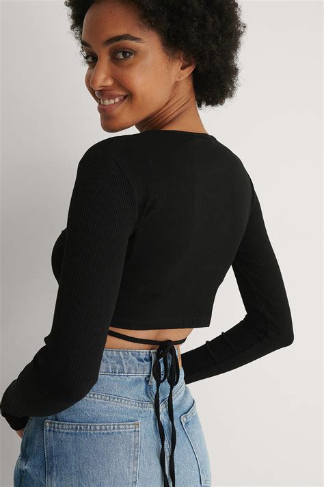 Top Met Korte Mouwen En Kanten Detail Wit | na-kd.com