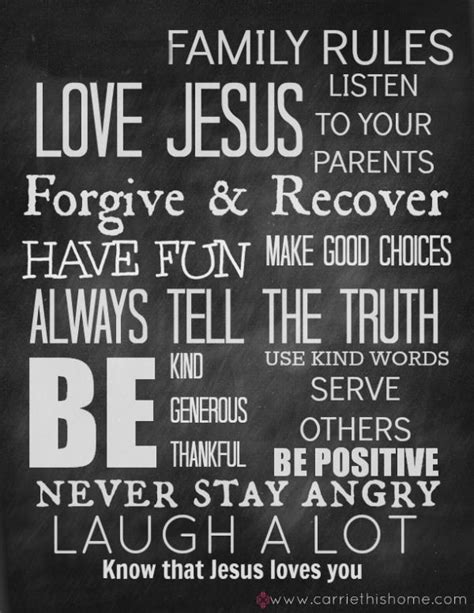 DIY Chalkboard Family Rules | Family rules, Words, Family quotes