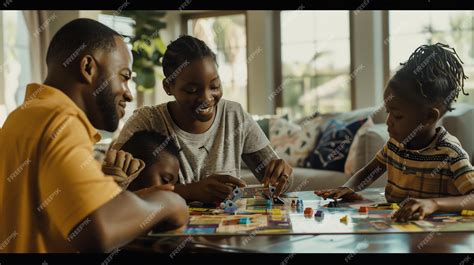 Happy family playing a board game together | Premium AI-generated image