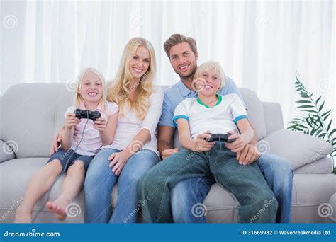 Family Playing Video Games Together Stock Photo - Image of games ...