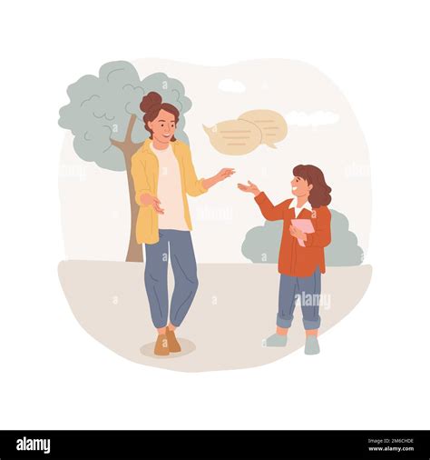 Parents Talking To Child Clipart Logo