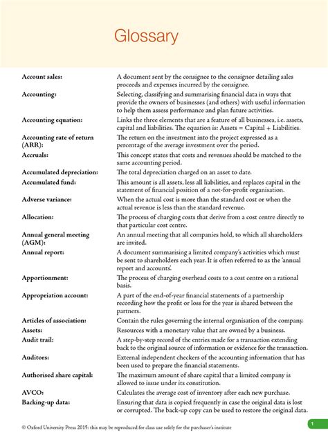 Accounting Textbook Glossary | PDF | Dividend | Revenue