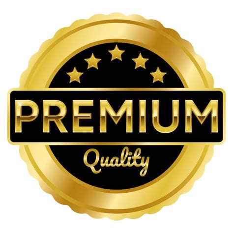 Premium Vector | Gold and black premium quality stamp sticker with ...