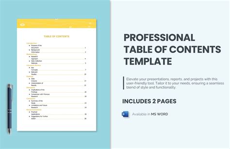 Table of Contents Template in Word, PDF, Google Docs - Download ...