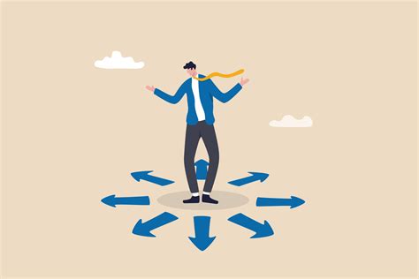 Choose career path, make life decision choice, decide the right or ...