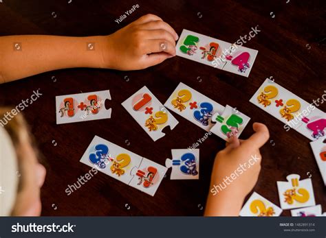 Kids Playing Educational Games Child Kindergarten Stock Photo ...