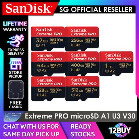 SanDisk Extreme PRO microSD Card Full 4K V30 U3 UHS-I C10 32GB 100mb/s ...