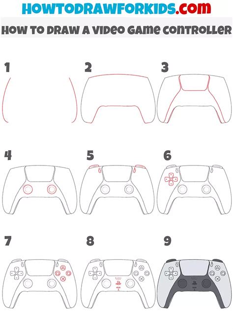 How to Draw a Video Game Controller - Step by Step Tutorial