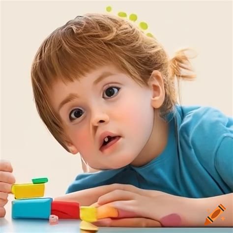 Child engaged in learning activities on Craiyon