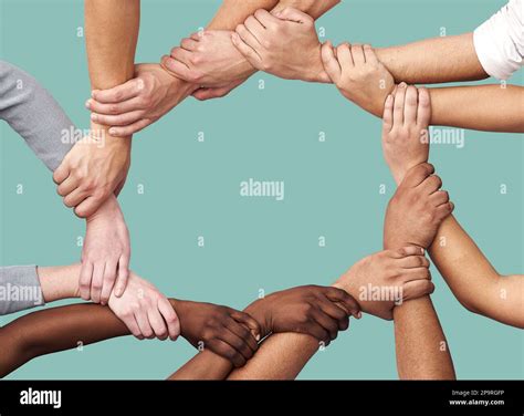People, diversity and hands together in teamwork collaboration for ...