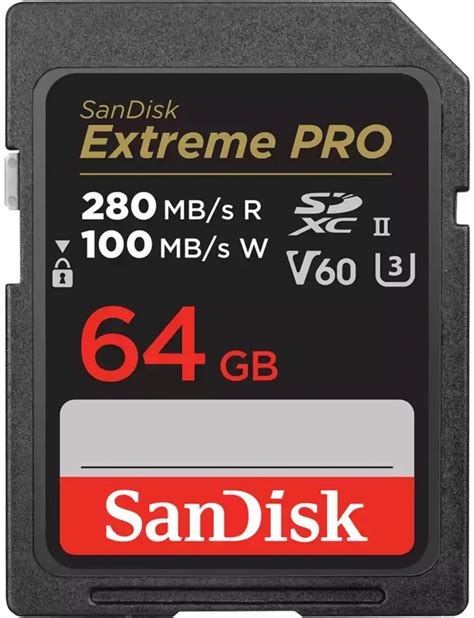 SanDisk SDXC Extreme Pro 64GB 280MB/s V60 UHS II - Foto Erhardt