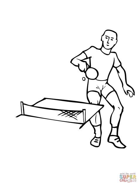 Ping Pong Player Coloring Online