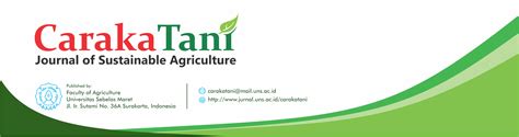 BACK MATTER | Tani | Caraka Tani: Journal of Sustainable Agriculture