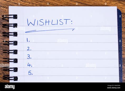 Wishlist High Resolution Stock Photography and Images - Alamy