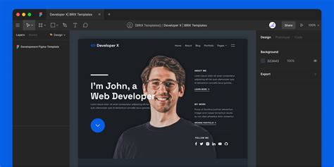 Developer X - Developer Portfolio Figma Template - Free Figma Resource ...