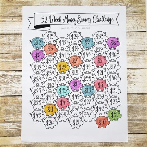 52 Week Savings Challenge Printable | dev.onallcylinders.com