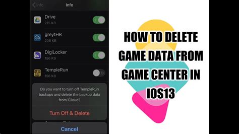 How to Delete game data and reset game from game center - IOS 13 - YouTube