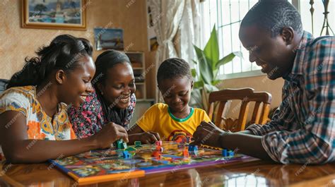 Parents and children playing a board game together on Parents Day ...