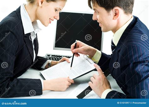 Explaining stock image. Image of businessmen, males, communicate - 5101097