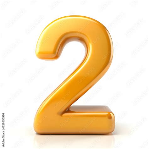 number 2 isolated. 2 two red number sign 3d graphic illustration in ...