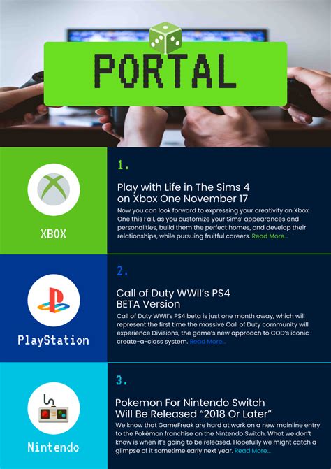 Gaming Newsletter Template - Venngage