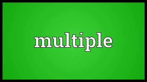 Multiple Meaning - YouTube