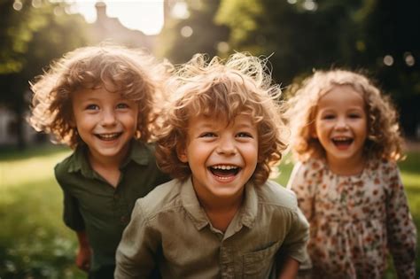 Premium AI Image | Joyful Kids Playing Outside and Having Fun Together ...