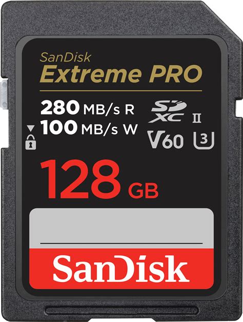 SanDisk Extreme Pro 128GB SDXC UHS-II V60 Memory Card SDSDXEP-128G ...
