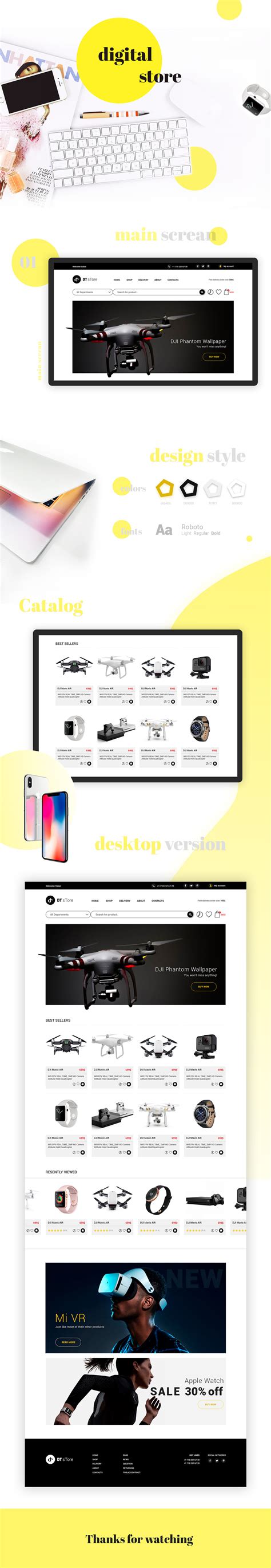 Digital store on Behance