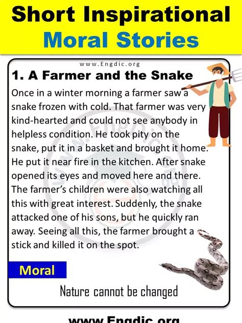 Short Inspirational moral Stories for Kids in English with PDF - EngDic ...