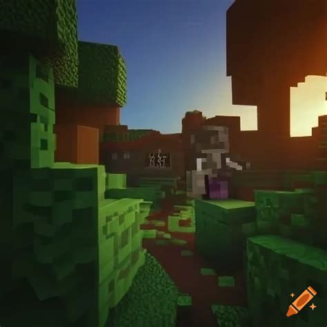 Minecraft gameplay screenshot on Craiyon