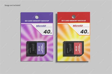 Premium PSD | Sd memory card packaging mockup