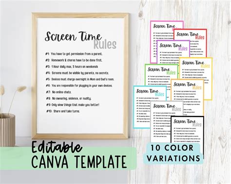 Family Rules for Screen Time. Guidelines for Kids and Teens for Online ...